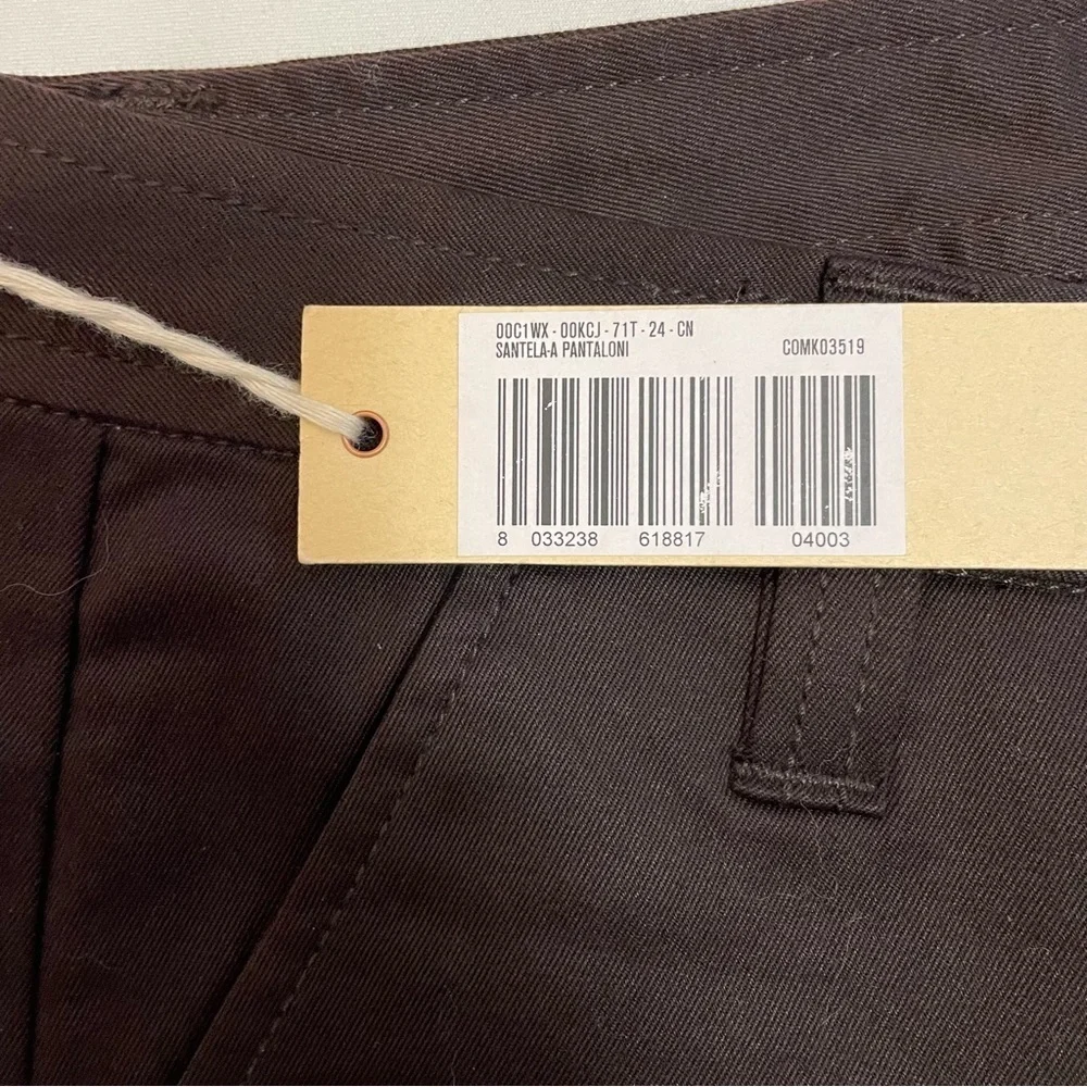 NWT New Diesel Straight Leg Cotton Brown Pants Size 24